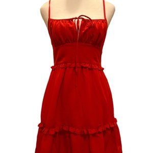 BCBGeneration - Fit & Flare Spaghetti Strap Tiered Skirt Mini Dress -- XXS  (R1)